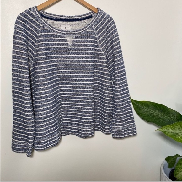 Lou & Grey striped crewneck pullover sweatshirt - Picture 1 of 6
